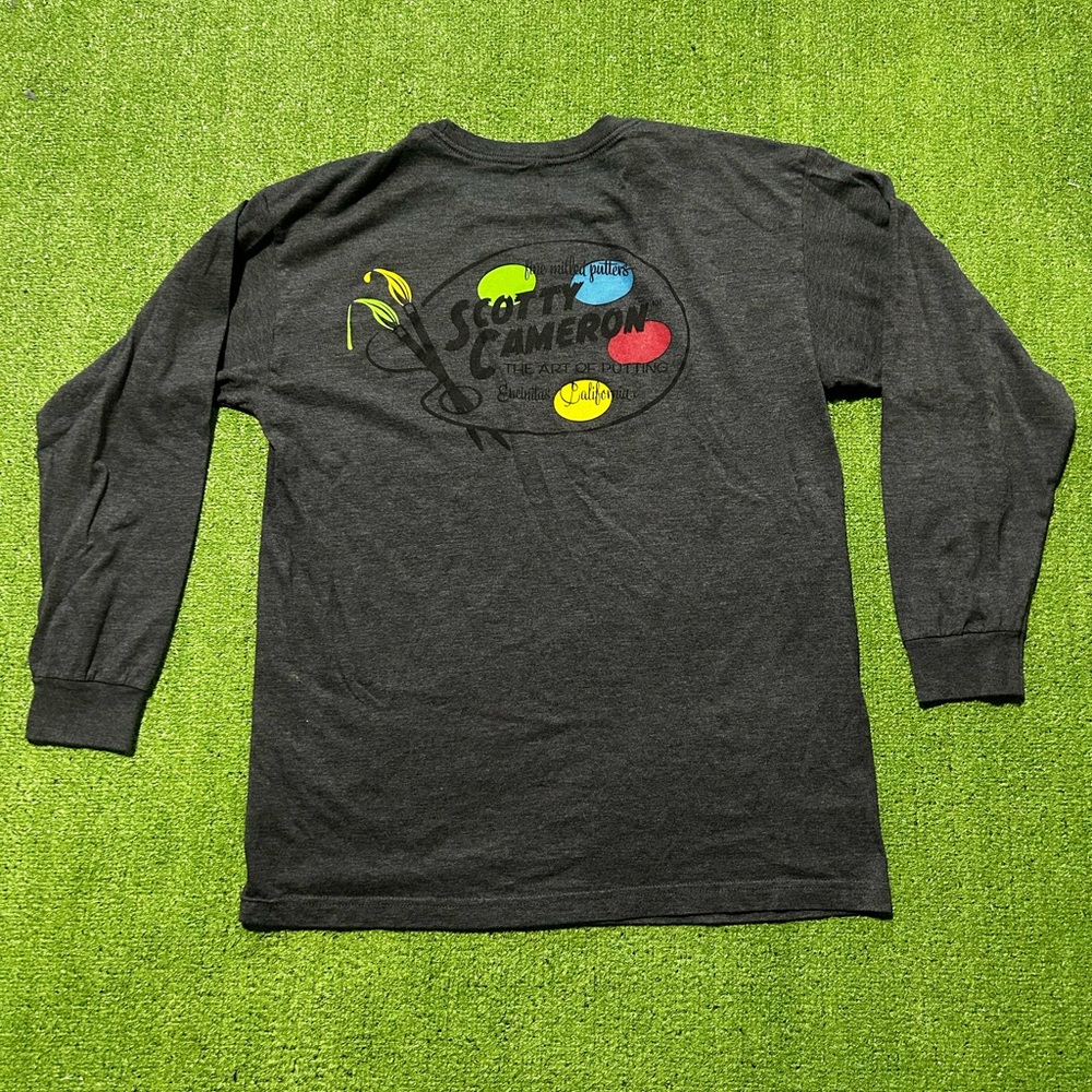 SCOTTY CAMERON CIRCLE T RETRO PALETTE LONG SLEEVE SHIRT L Charcoal - Picture 6 of 7
